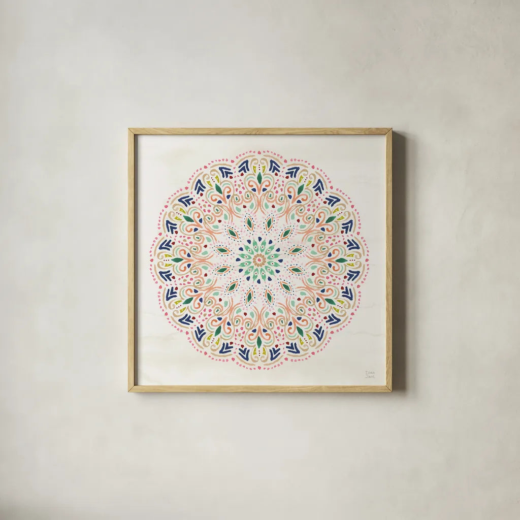 The Tropics IX by Dina June. Shown in a natural wood glass frame for a timeless modern aesthetic. Available as an archival giclee rolled canvas, fine art paper, or poster print. SKU 79695a.