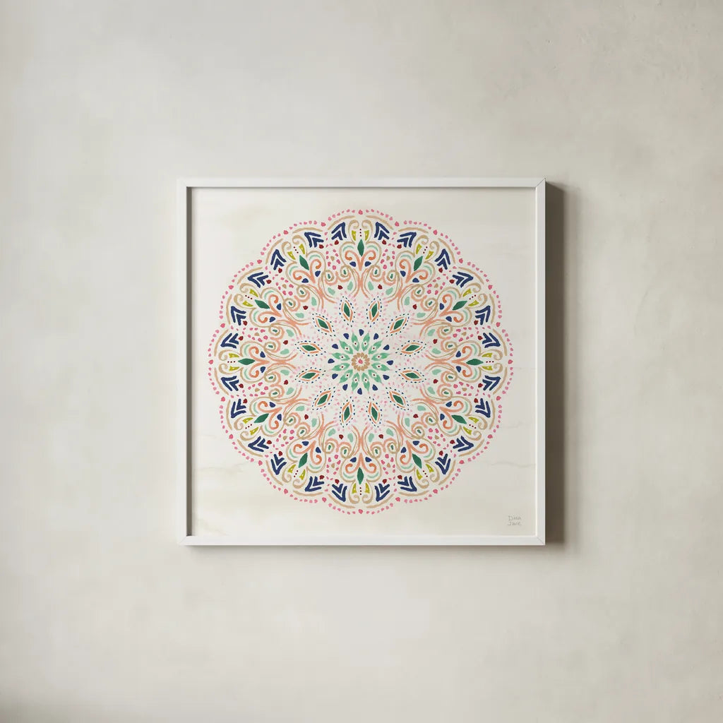 The Tropics IX by Dina June. Shown in a crisp white glass frame for a clean and minimalist style. Available as an archival giclee rolled canvas, fine art paper, or poster print. SKU 79695a.