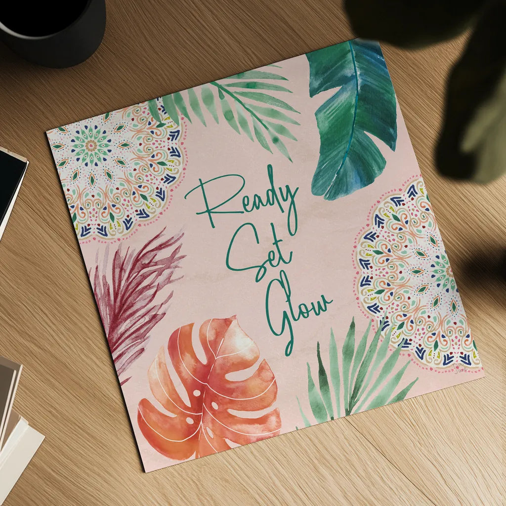 The Tropics VI by Dina June. Shown as a detailed flat fine art print, highlighting archival giclee quality. Available as an archival giclee rolled canvas, fine art paper, or poster print. SKU 79692a.