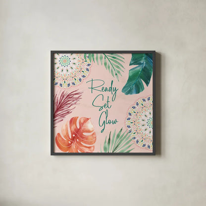 The Tropics VI by Dina June. Shown in a sleek black glass frame for a contemporary gallery look. Available as an archival giclee rolled canvas, fine art paper, or poster print. SKU 79692a.