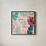 The Tropics VII by Dina June. Shown in a sleek black glass frame for a contemporary gallery look. Available as an archival giclee rolled canvas, fine art paper, or poster print. SKU 79693a.
