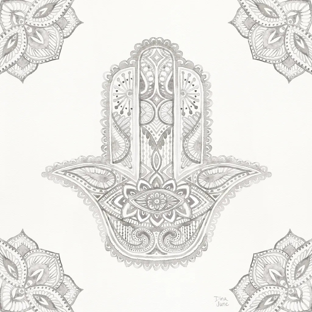 Touch of Hamsa I by Dina June. SKU 65329a. Archival Giclee Fine art print for wall decor.
