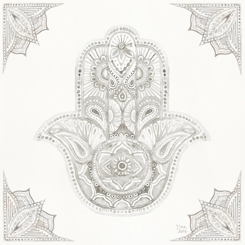 Touch of Hamsa II by Dina June. SKU 65330a. Archival Giclee Fine art print for wall decor.