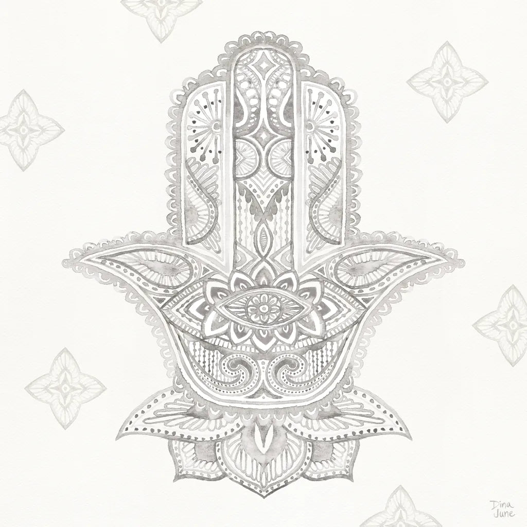 Touch of Hamsa III by Dina June. SKU 65331a. Archival Giclee Fine art print for wall decor.