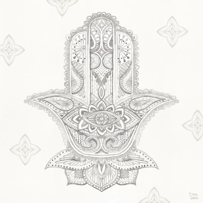 Touch of Hamsa III by Dina June. SKU 65331a. Archival Giclee Fine art print for wall decor.