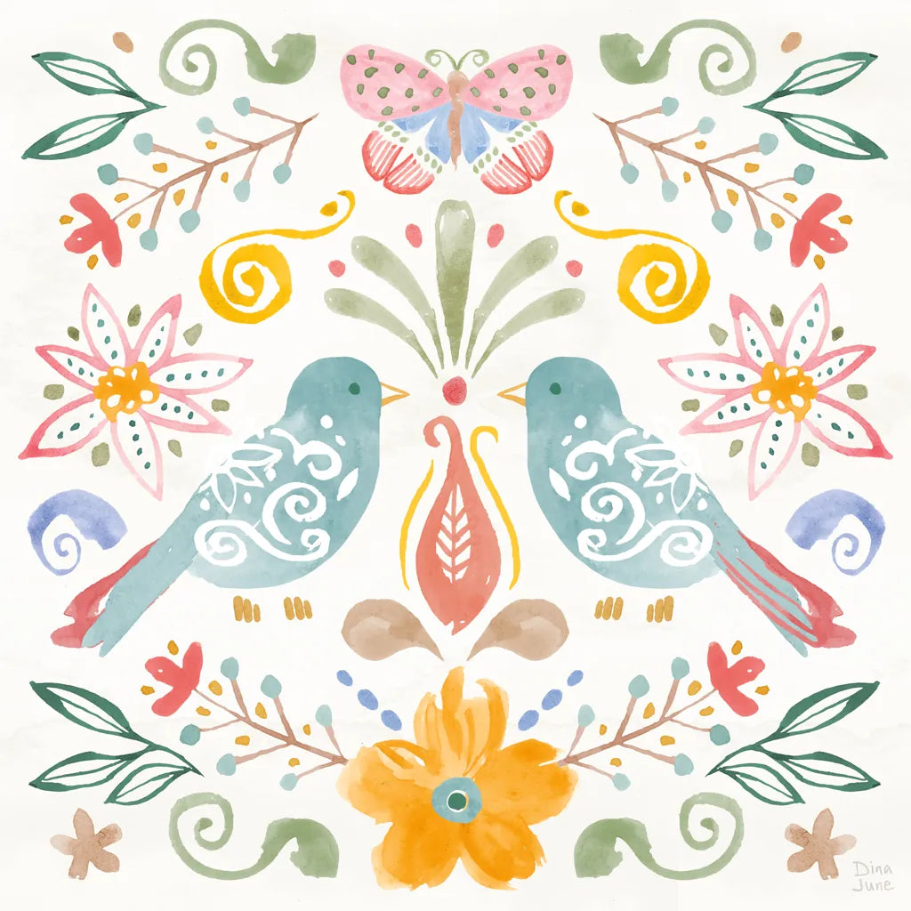 Wild Blooms II by Dina June. SKU 90396a. Archival Giclee Fine art print for wall decor.