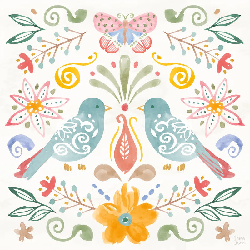 Wild Blooms II by Dina June. SKU 90396a. Archival Giclee Fine art print for wall decor.