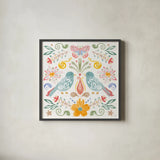 Wild Blooms II by Dina June. Shown in a sleek black glass frame for a contemporary gallery look. Available as an archival giclee rolled canvas, fine art paper, or poster print. SKU 90396a.