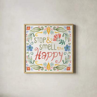 Wild Blooms IV by Dina June. Shown in a natural wood glass frame for a timeless modern aesthetic. Available as an archival giclee rolled canvas, fine art paper, or poster print. SKU 90398a.