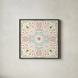 Wild Blooms IX by Dina June. Shown in a sleek black glass frame for a contemporary gallery look. Available as an archival giclee rolled canvas, fine art paper, or poster print. SKU 90403a.