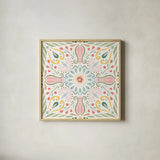 Wild Blooms IX by Dina June. Shown in a natural wood glass frame for a timeless modern aesthetic. Available as an archival giclee rolled canvas, fine art paper, or poster print. SKU 90403a.