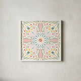 Wild Blooms IX by Dina June. Shown in a crisp white glass frame for a clean and minimalist style. Available as an archival giclee rolled canvas, fine art paper, or poster print. SKU 90403a.