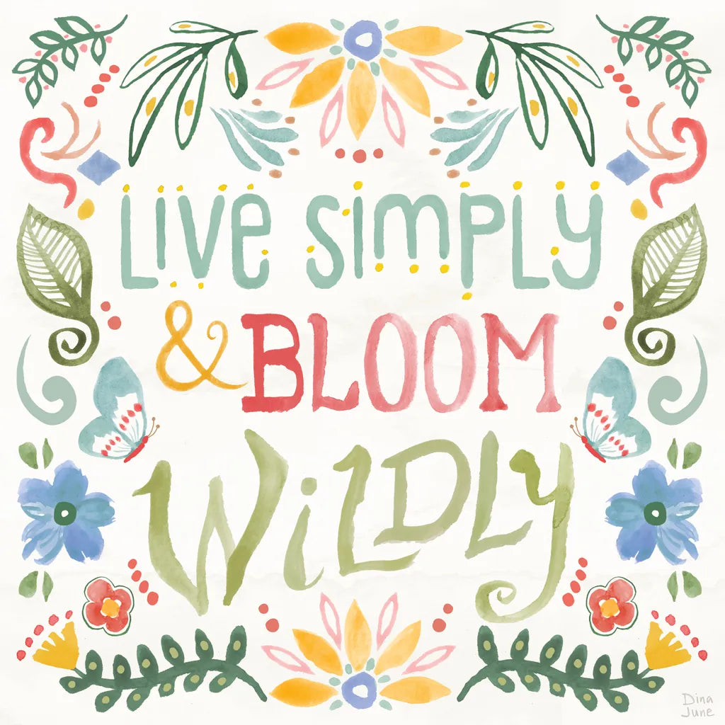 Wild Blooms V by Dina June. SKU 90399a. Archival Giclee Fine art print for wall decor.