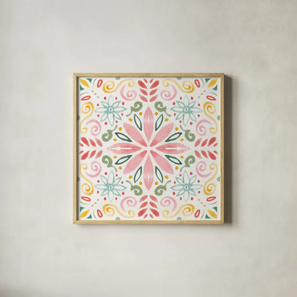 Wild Blooms VIII by Dina June. Shown in a natural wood glass frame for a timeless modern aesthetic. Available as an archival giclee rolled canvas, fine art paper, or poster print. SKU 90402a.