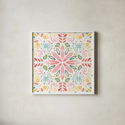 Wild Blooms VIII by Dina June. Shown in a crisp white glass frame for a clean and minimalist style. Available as an archival giclee rolled canvas, fine art paper, or poster print. SKU 90402a.