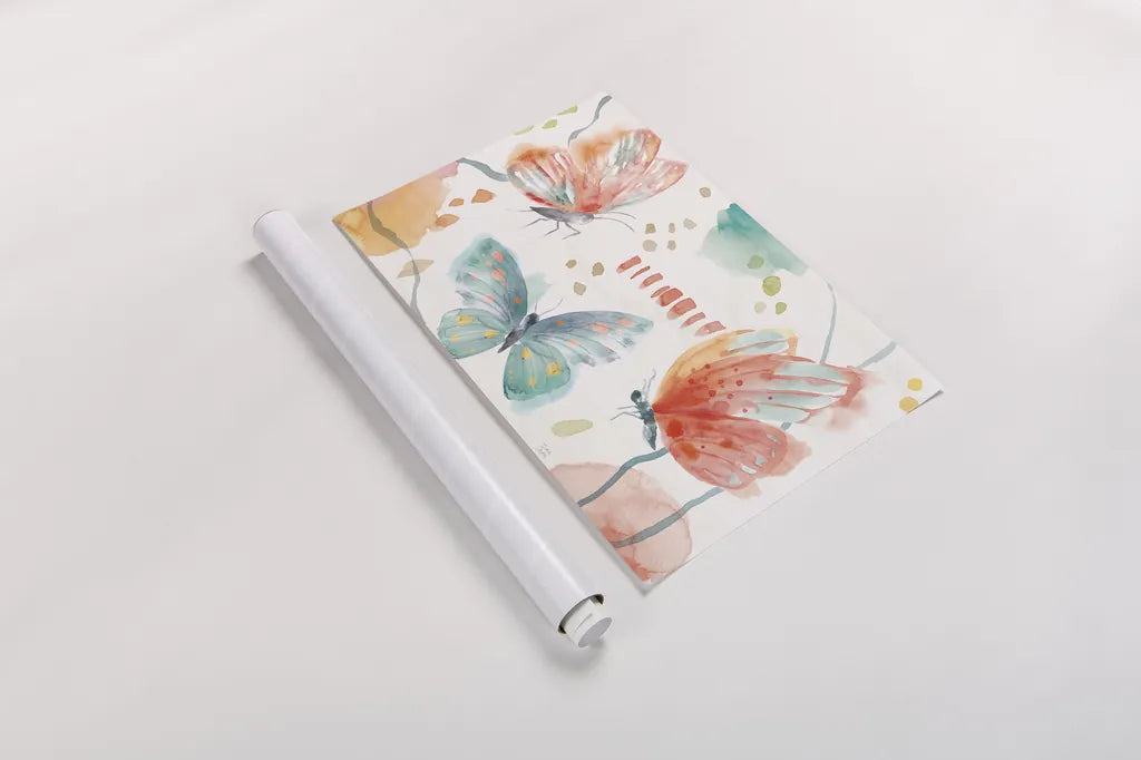 Winged Whisper I by Dina June. shown as a rolled paper print. Available as archival giclee rolled canvas, fine art paper, or poster print. SKU 72933i.