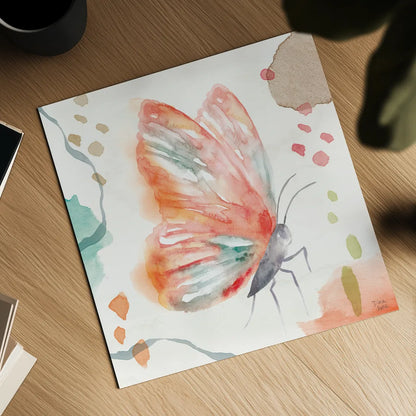 Winged Whisper II by Dina June. Shown as a detailed flat fine art print, highlighting archival giclee quality. Available as an archival giclee rolled canvas, fine art paper, or poster print. SKU 72934a.