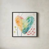 Winged Whisper VII by Dina June. Shown in a sleek black glass frame for a contemporary gallery look. Available as an archival giclee rolled canvas, fine art paper, or poster print. SKU 72939a.