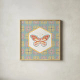 Wings and Things IX by Dina June. Shown in a natural wood glass frame for a timeless modern aesthetic. Available as an archival giclee rolled canvas, fine art paper, or poster print. SKU 92865a.