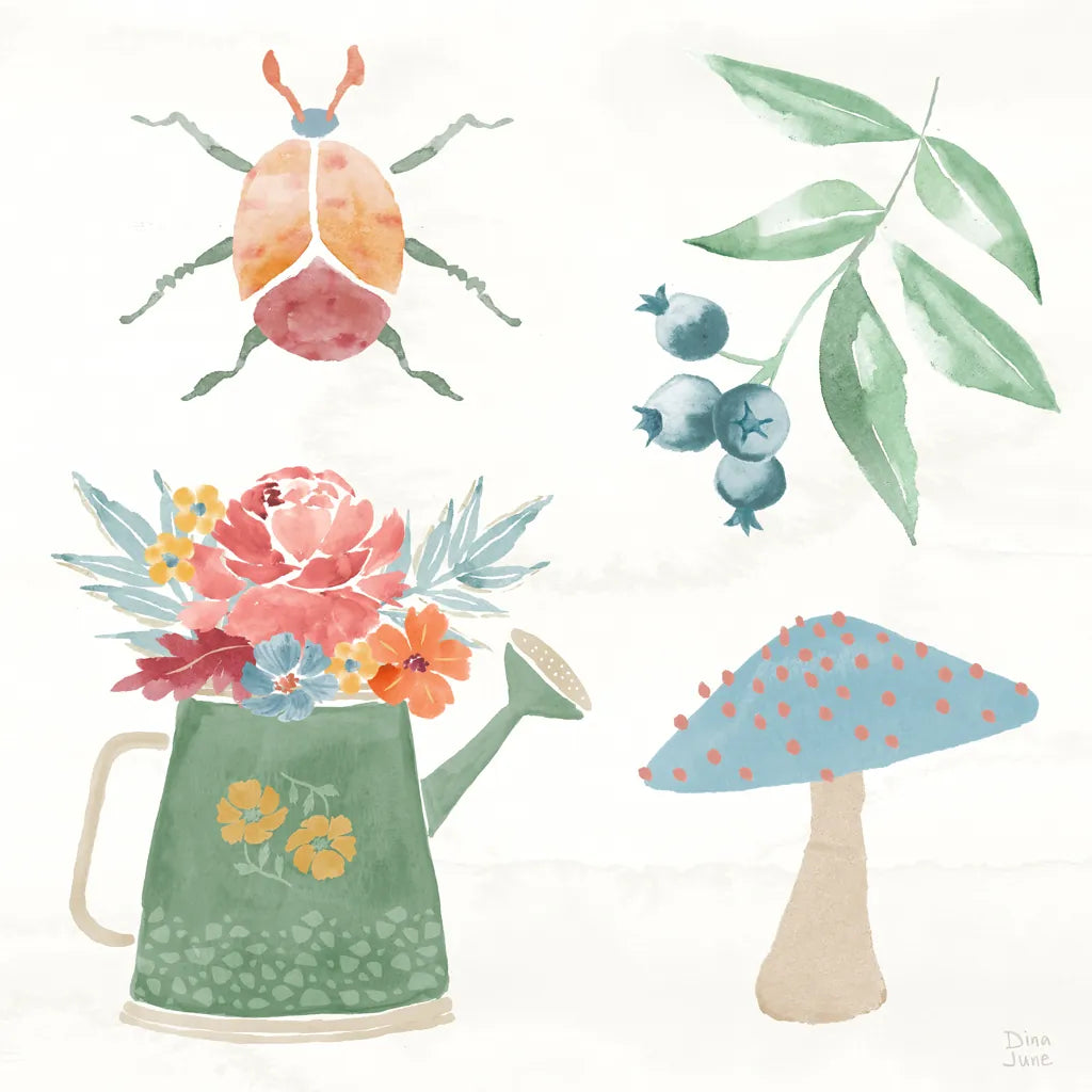 Wings and Things V by Dina June. SKU 92861a. Archival Giclee Fine art print for wall decor.