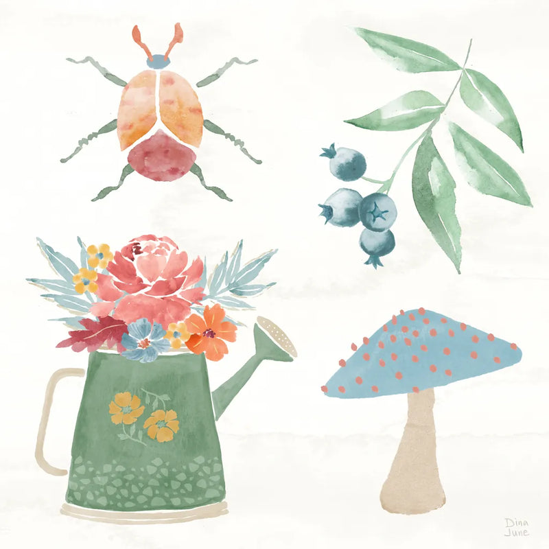 Wings and Things V by Dina June. SKU 92861a. Archival Giclee Fine art print for wall decor.