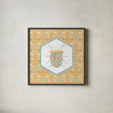 Wings and Things X by Dina June. Shown in a sleek black glass frame for a contemporary gallery look. Available as an archival giclee rolled canvas, fine art paper, or poster print. SKU 92866a.