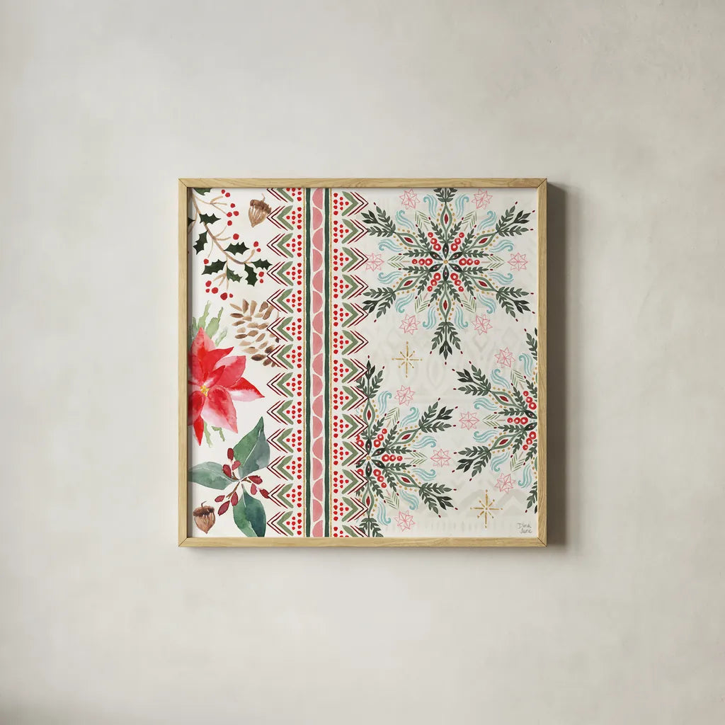 Winter Moment III by Dina June. Shown in a natural wood glass frame for a timeless modern aesthetic. Available as an archival giclee rolled canvas, fine art paper, or poster print. SKU 75245a.