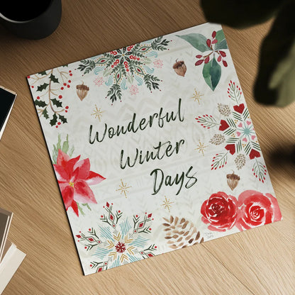 Winter Moment V by Dina June. Shown as a detailed flat fine art print, highlighting archival giclee quality. Available as an archival giclee rolled canvas, fine art paper, or poster print. SKU 75247a.