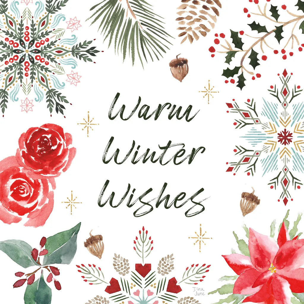 Winter Moment VI on White by Dina June. SKU 75439a. Archival Giclee Fine art print for wall decor.