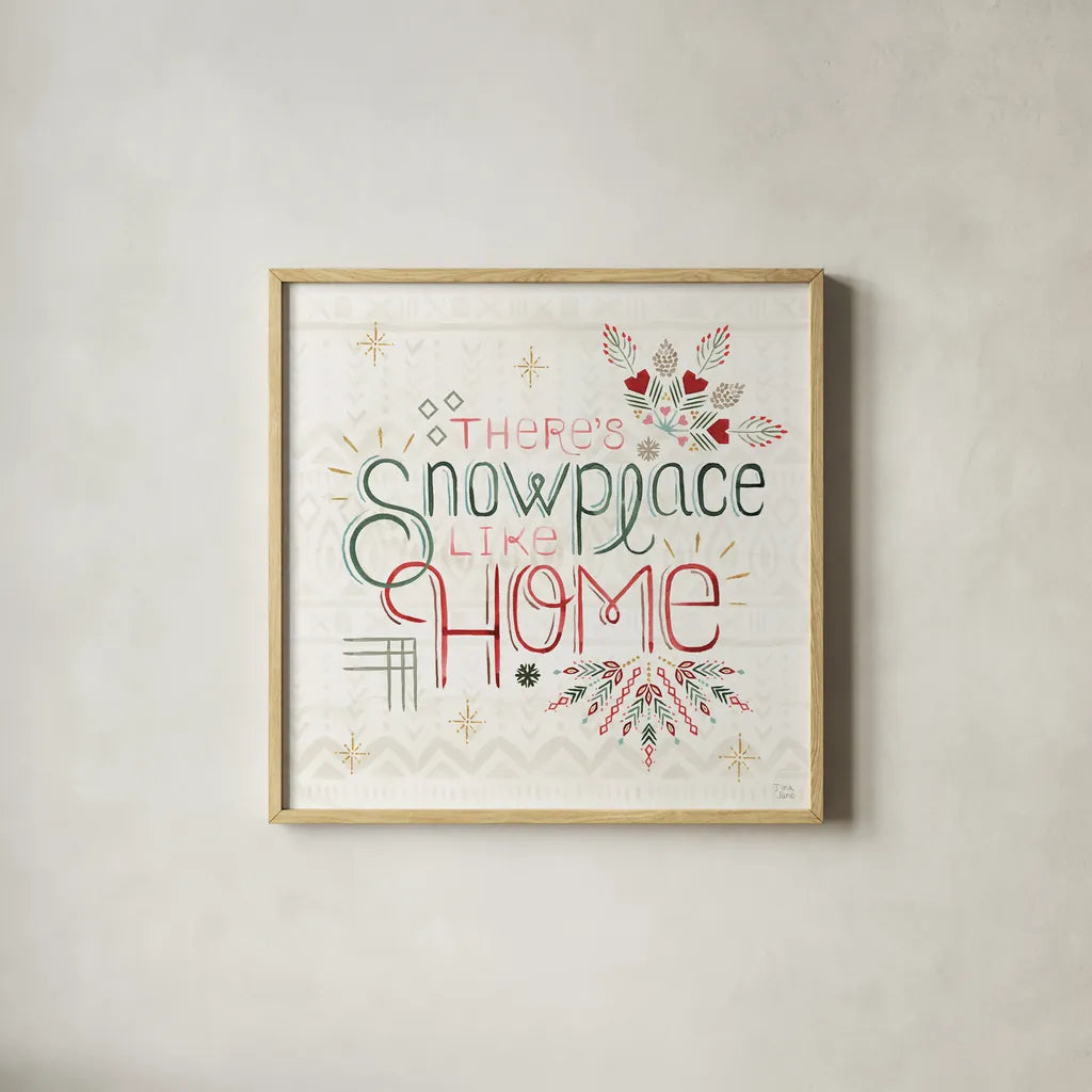 Winter Moment VIII by Dina June. Shown in a natural wood glass frame for a timeless modern aesthetic. Available as an archival giclee rolled canvas, fine art paper, or poster print. SKU 75250a.