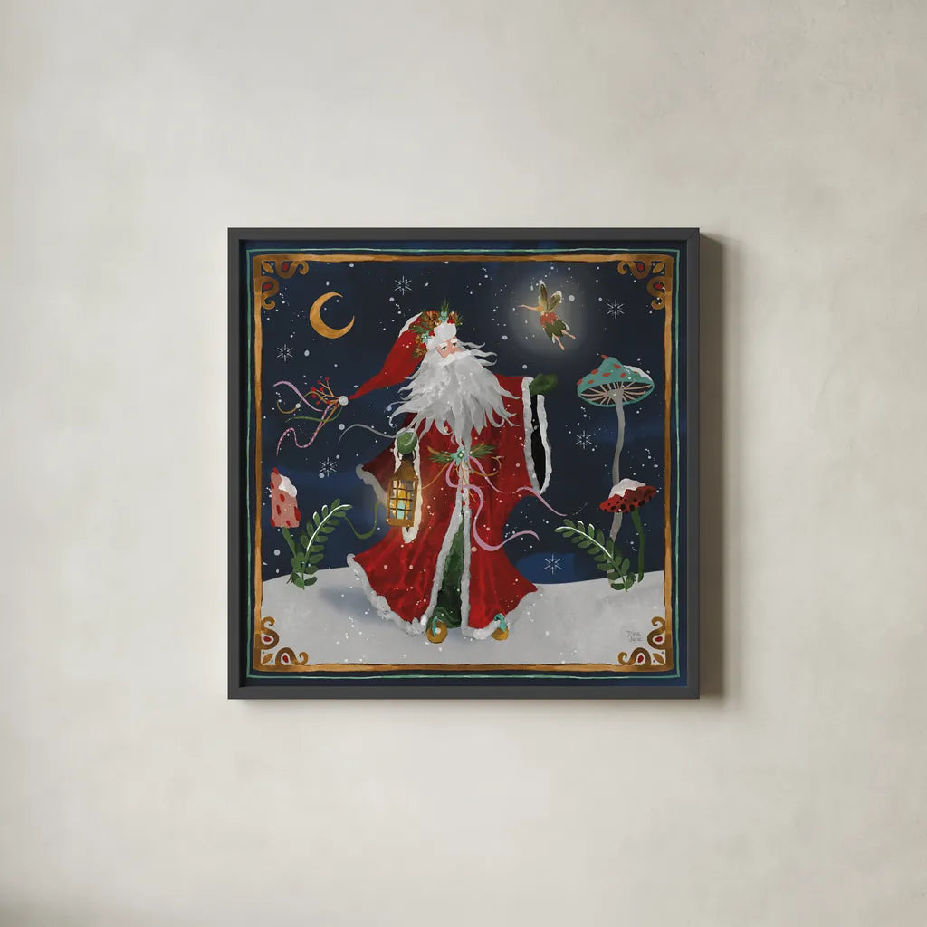 Winter Of Wonder II by Dina June. Shown in a sleek black glass frame for a contemporary gallery look. Available as an archival giclee rolled canvas, fine art paper, or poster print. SKU 87476a.