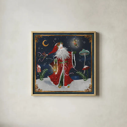 Winter Of Wonder II by Dina June. Shown in a natural wood glass frame for a timeless modern aesthetic. Available as an archival giclee rolled canvas, fine art paper, or poster print. SKU 87476a.