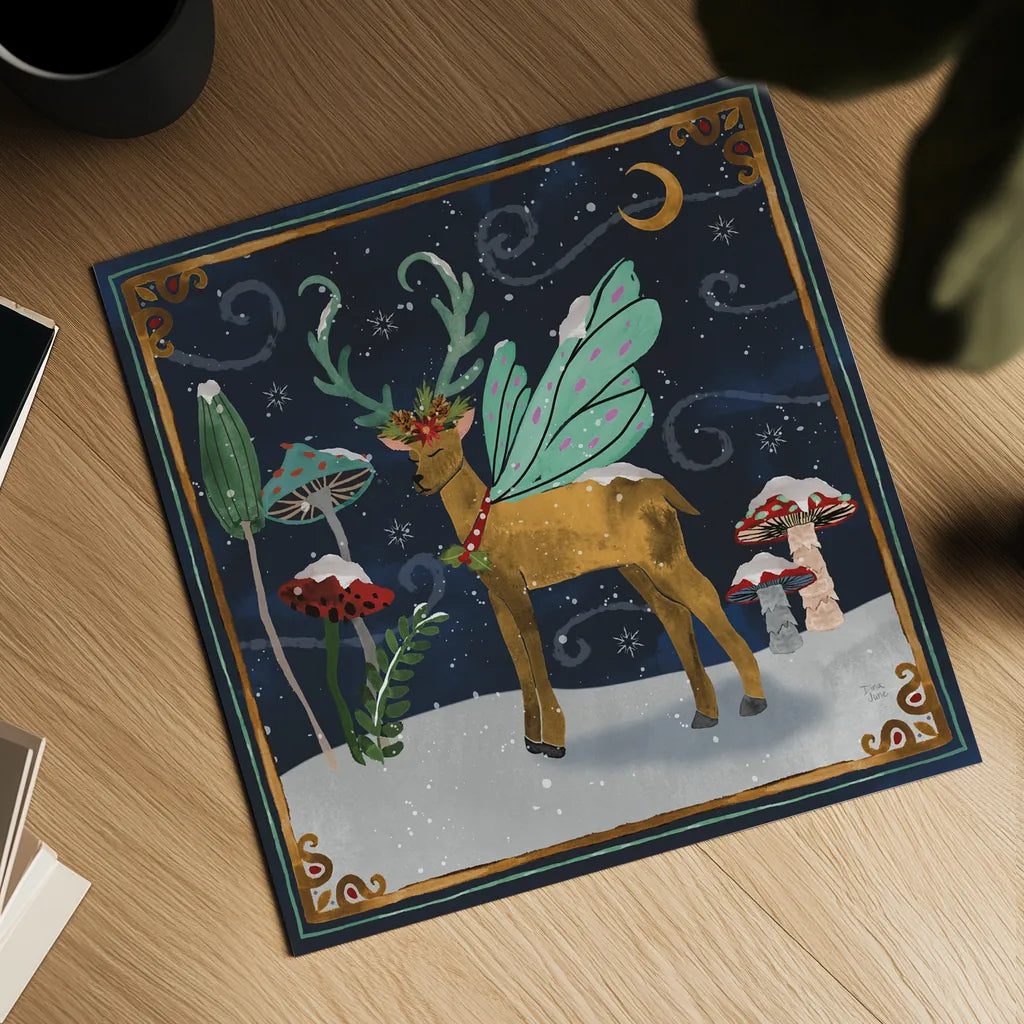 Winter Of Wonder III by Dina June. Shown as a detailed flat fine art print, highlighting archival giclee quality. Available as an archival giclee rolled canvas, fine art paper, or poster print. SKU 87477a.