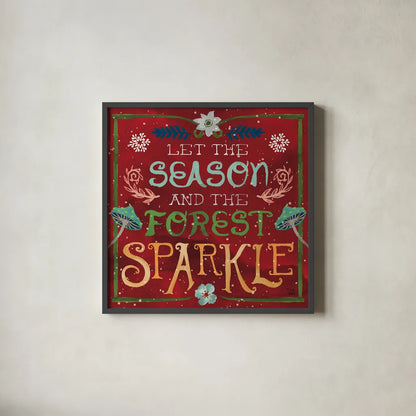 Winter Of Wonder IV by Dina June. Shown in a sleek black glass frame for a contemporary gallery look. Available as an archival giclee rolled canvas, fine art paper, or poster print. SKU 87478a.