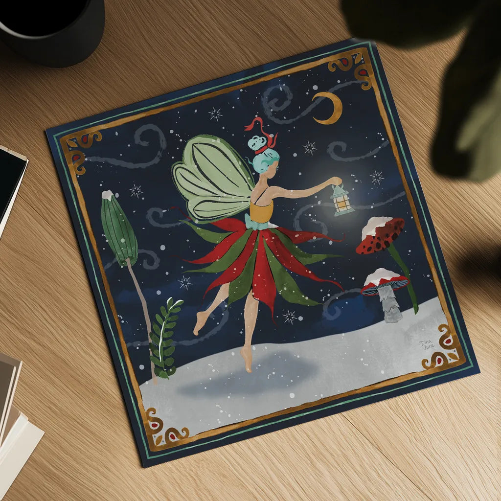 Winter Of Wonder VI by Dina June. Shown as a detailed flat fine art print, highlighting archival giclee quality. Available as an archival giclee rolled canvas, fine art paper, or poster print. SKU 87480a.