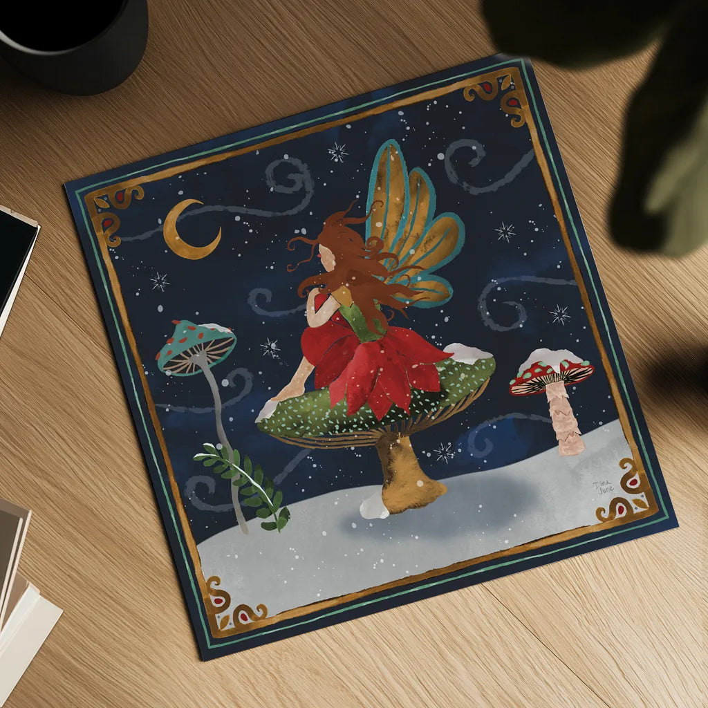 Winter Of Wonder VII by Dina June. Shown as a detailed flat fine art print, highlighting archival giclee quality. Available as an archival giclee rolled canvas, fine art paper, or poster print. SKU 87481a.