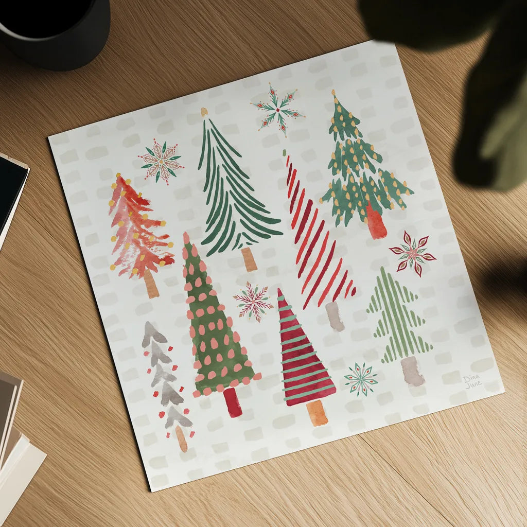 Winter Wonder I by Dina June. Shown as a detailed flat fine art print, highlighting archival giclee quality. Available as an archival giclee rolled canvas, fine art paper, or poster print. SKU 89617a.