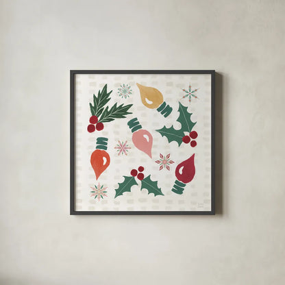 Winter Wonder II by Dina June. Shown in a sleek black glass frame for a contemporary gallery look. Available as an archival giclee rolled canvas, fine art paper, or poster print. SKU 89618a.