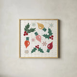 Winter Wonder II by Dina June. Shown in a natural wood glass frame for a timeless modern aesthetic. Available as an archival giclee rolled canvas, fine art paper, or poster print. SKU 89618a.