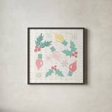 Winter Wonder II Pastel by Dina June. Shown in a sleek black glass frame for a contemporary gallery look. Available as an archival giclee rolled canvas, fine art paper, or poster print. SKU 95270a.