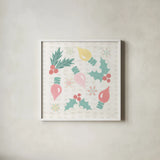 Winter Wonder II Pastel by Dina June. Shown in a crisp white glass frame for a clean and minimalist style. Available as an archival giclee rolled canvas, fine art paper, or poster print. SKU 95270a.