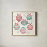 Winter Wonder III Pastel by Dina June. Shown in a natural wood glass frame for a timeless modern aesthetic. Available as an archival giclee rolled canvas, fine art paper, or poster print. SKU 95282a.