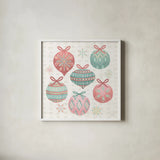 Winter Wonder III Pastel by Dina June. Shown in a crisp white glass frame for a clean and minimalist style. Available as an archival giclee rolled canvas, fine art paper, or poster print. SKU 95282a.