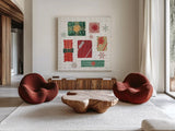 Winter Wonder IV by Dina June. Shown as extra-large giant wall art in a modern living room. Available as an archival giclee rolled canvas, fine art paper, or poster print. SKU 89620a.
