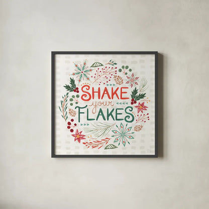 Winter Wonder V by Dina June. Shown in a sleek black glass frame for a contemporary gallery look. Available as an archival giclee rolled canvas, fine art paper, or poster print. SKU 89621a.