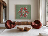 Winter Wonder VII Color by Dina June. Shown as extra-large giant wall art in a modern living room. Available as an archival giclee rolled canvas, fine art paper, or poster print. SKU 89625a.