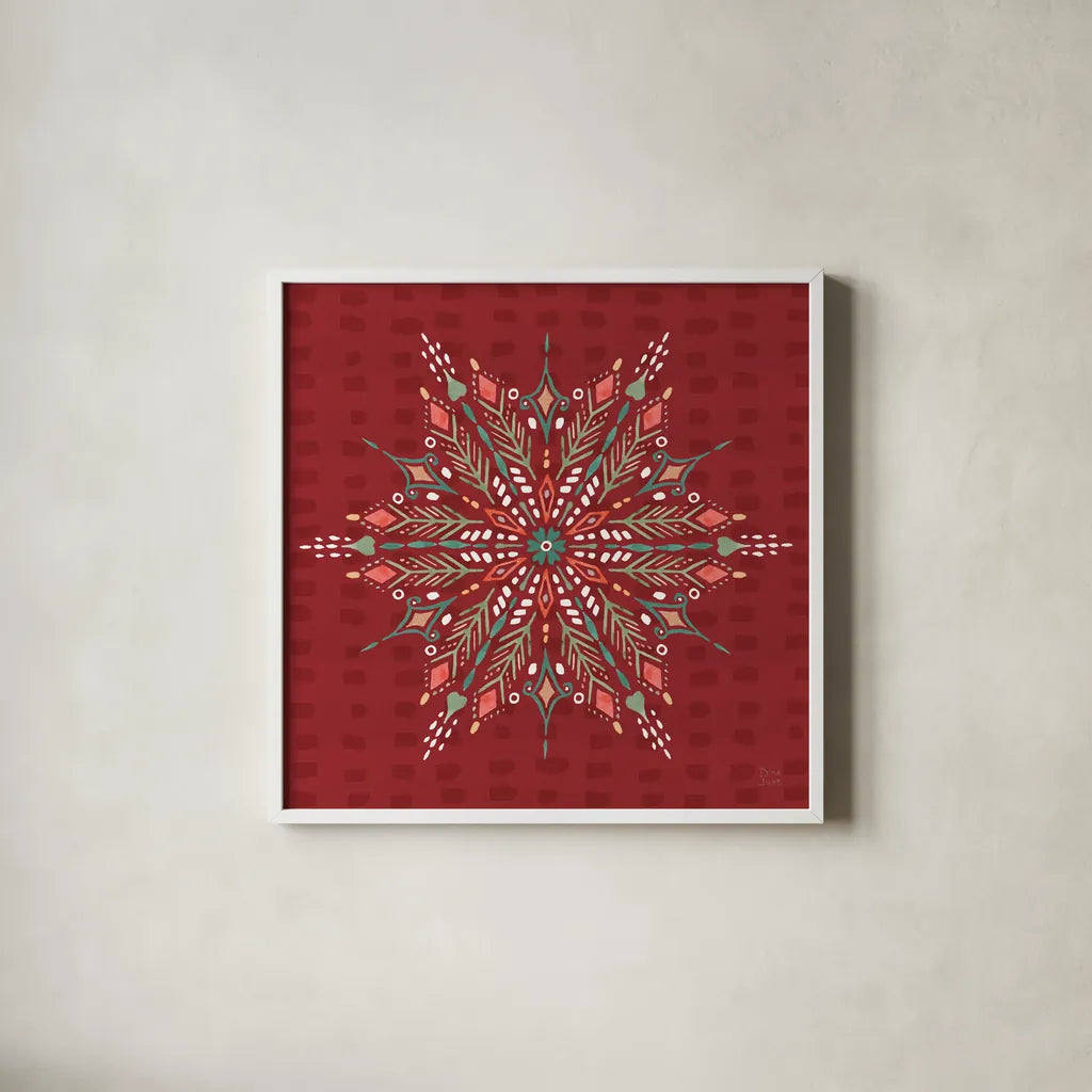 Winter Wonder VIII Color by Dina June. Shown in a crisp white glass frame for a clean and minimalist style. Available as an archival giclee rolled canvas, fine art paper, or poster print. SKU 89626a.