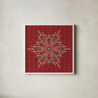 Winter Wonder VIII Color by Dina June. Shown in a crisp white glass frame for a clean and minimalist style. Available as an archival giclee rolled canvas, fine art paper, or poster print. SKU 89626a.