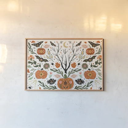 Witching Hour Wonders I by Dina June. shown as a paper print in a natural frame. Available as a archival giclee rolled canvas, fine art paper, or poster print. SKU 101433i.