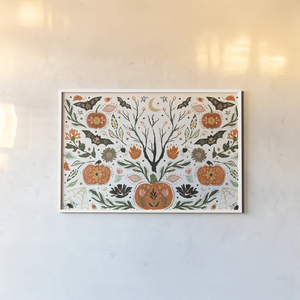 Witching Hour Wonders I by Dina June. shown as a paper print in a white frame. Available as a archival giclee rolled canvas, fine art paper, or poster print. SKU 101433i.